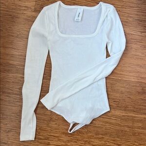 White Long Sleeve Bodysuit